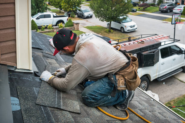 Professional Flat Roof Repair technician working in Rutland, IL
